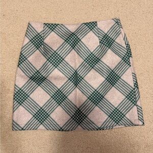 Plaid Green and Grey Women's Skirt